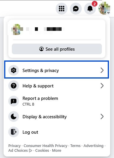 The 'Export your information' popup with Create export