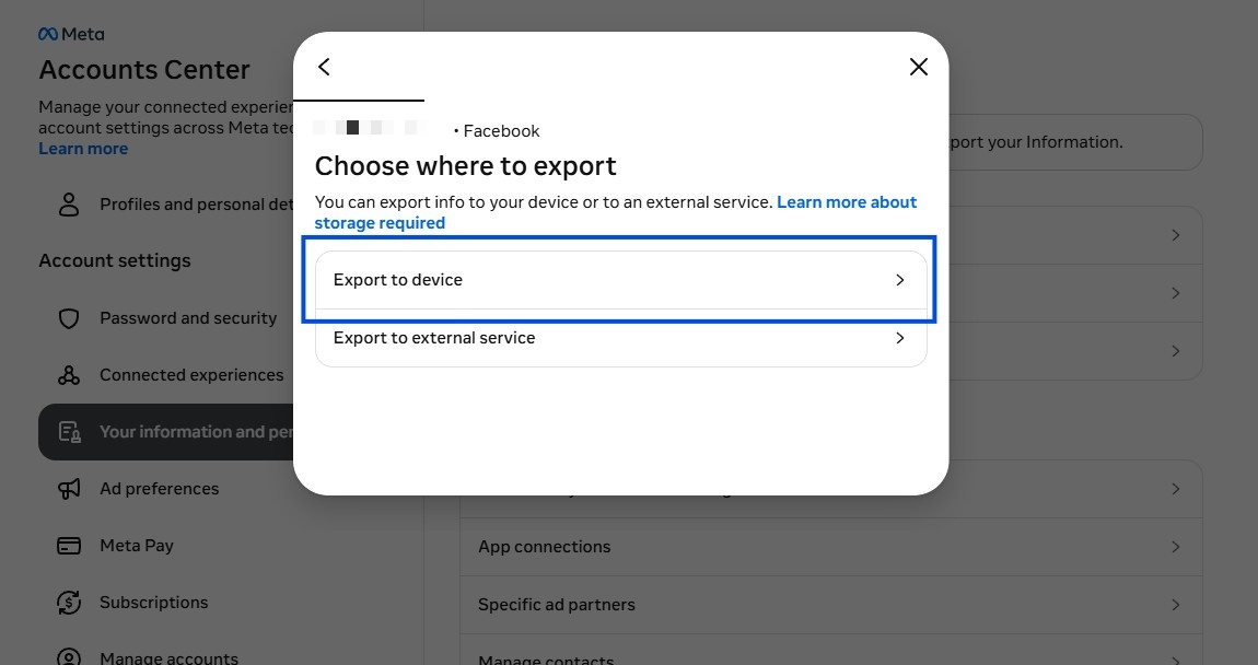 Export to device